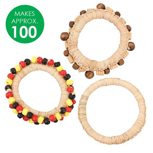 Woven Raffia Bracelets Group Pack