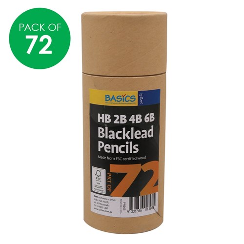 Basics Blacklead Pencils - Assorted - Pack of 72