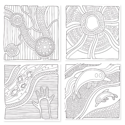 Indigenous Designed Cardboard Patterns - Pack of 20