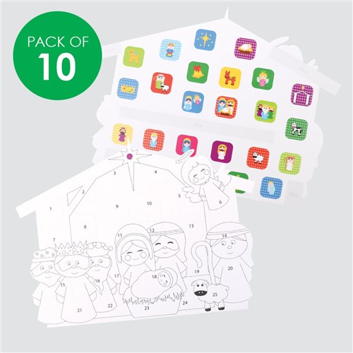 Advent Calendars - Nativity - Pack of 10