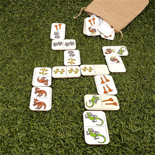 Indigenous Designed Wooden Dominoes Set - Each