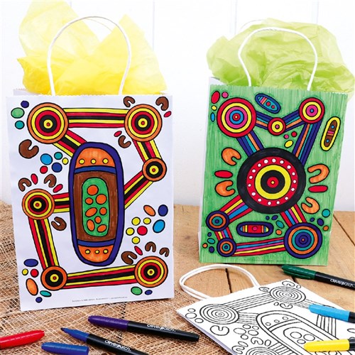 Colour In Indigenous Designed Gift Bag - Each
