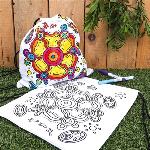 Indigenous Designed Printed Drawstring Backpack