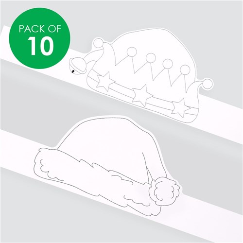 Cardboard Christmas Crowns - Pack of 10