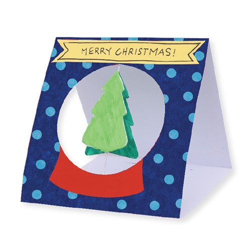 3D Snow Globe Cards - Christmas Tree - Pack of 10