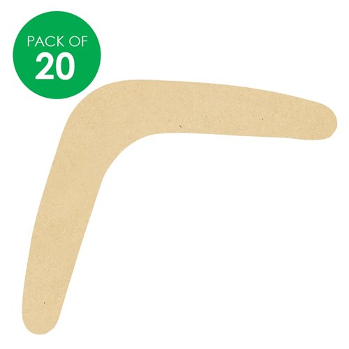 Boomerang Shapes - Wooden - Small - Pack of 20