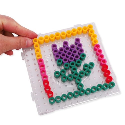 Jumbo Iron Beads Pegboard - Square