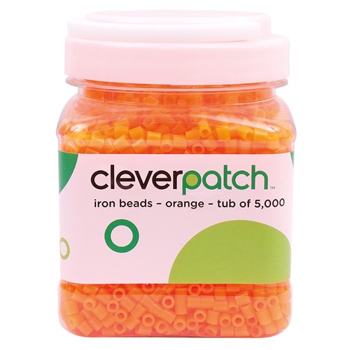 CleverPatch Iron Beads - Orange - Tub of 5,000