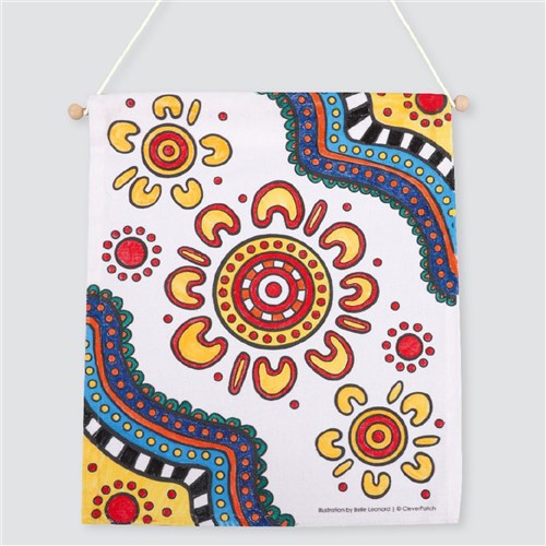 Indigenous Designed Printed Fabric Banner - Community - Each