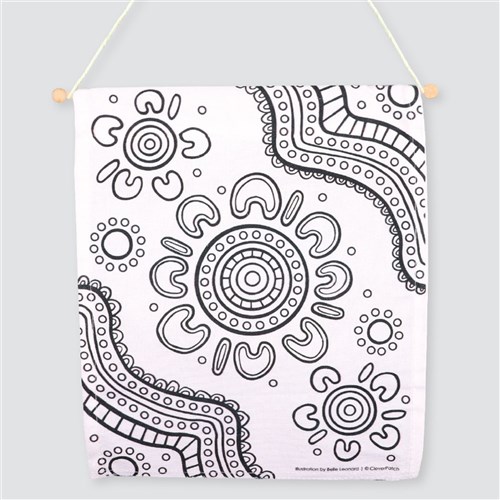 Indigenous Designed Printed Fabric Banner - Community - Each