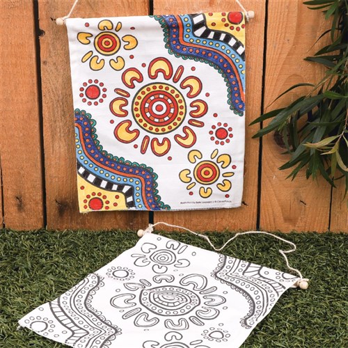Indigenous Designed Printed Fabric Banner - Community - Each