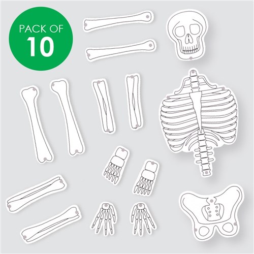 Cardboard Dancing Skeletons - Pack of 10