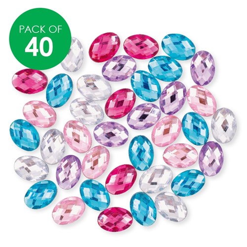 Oval Rhinestones - Pack of 40