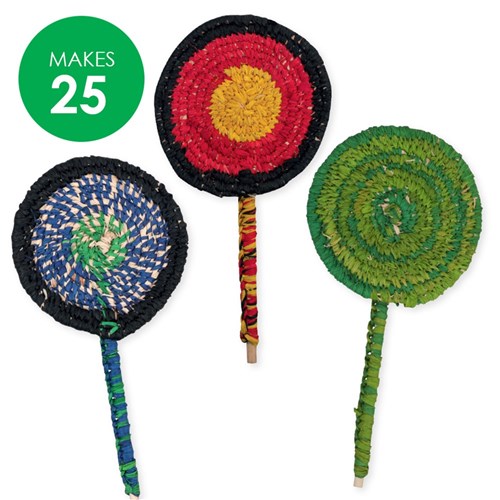 Woven Raffia Fans Group Pack