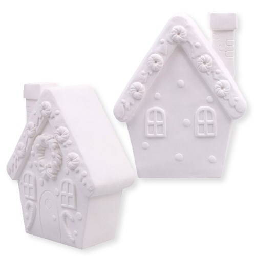 Plaster Gingerbread House - Each