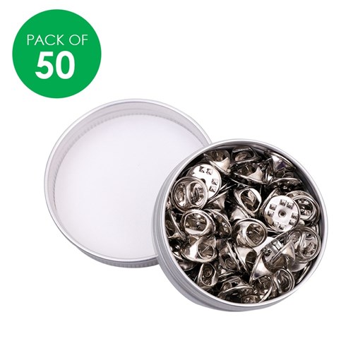 Design Your Own Pins - Silver - Pack of 50