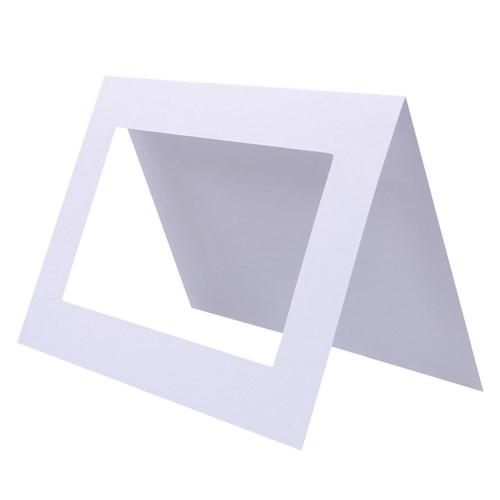 Cardboard Frame Greeting Cards - White - Pack of 10