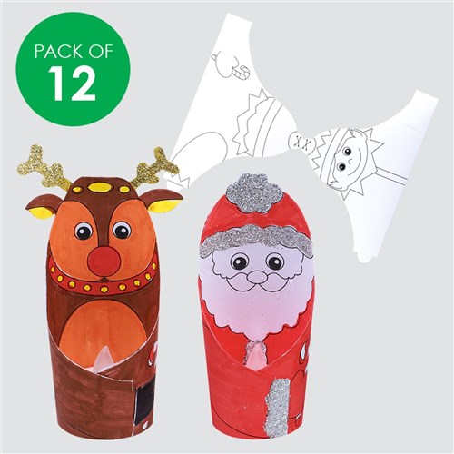 Paper Christmas Character Wraps - Pack of 12
