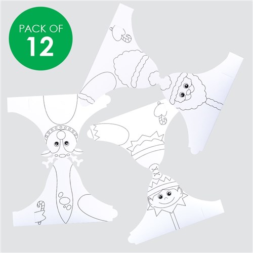 Paper Christmas Character Wraps - Pack of 12