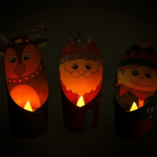 Paper Christmas Character Wraps - Pack of 12