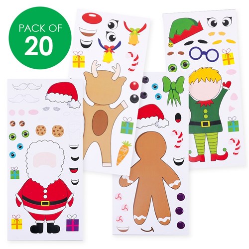 Layered Christmas Character Stickers - Pack of 20 Sheets