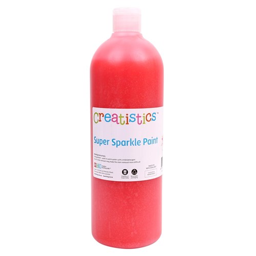 Creatistics Glitter Paint - Red - 1L