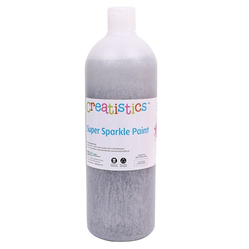Creatistics Glitter Paint - Silver - 1L