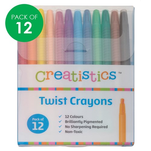 Creatistics Twist Crayons - Pack of 12