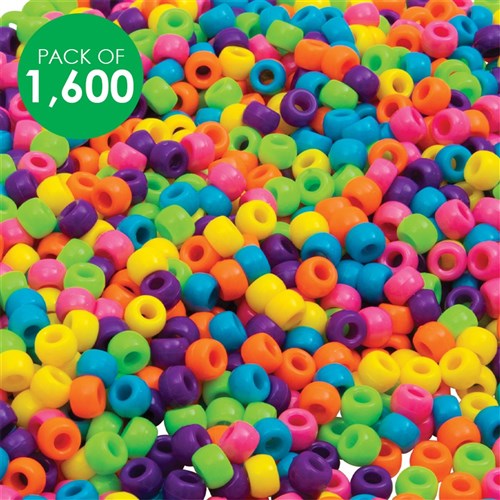 Neon Pony Beads - Pack of 1,600