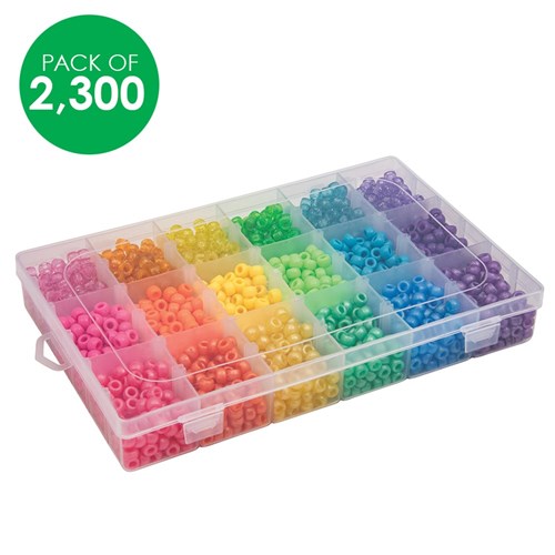 Rainbow Beads - Pack of 2,300