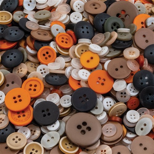 Buttons - Natural Colours - 500g Tub