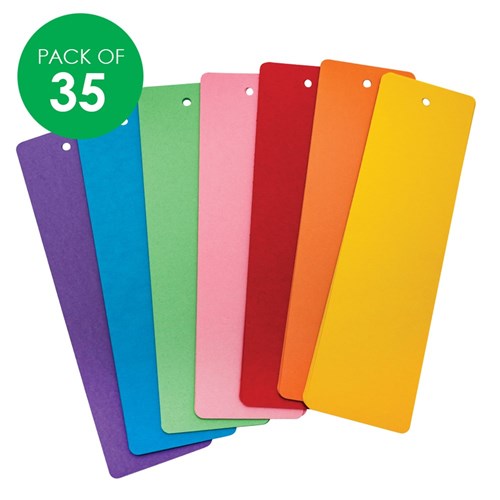 Coloured Paper Bookmarks - Pack of 35