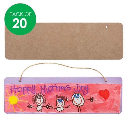 Wooden Plaques - Pack of 20