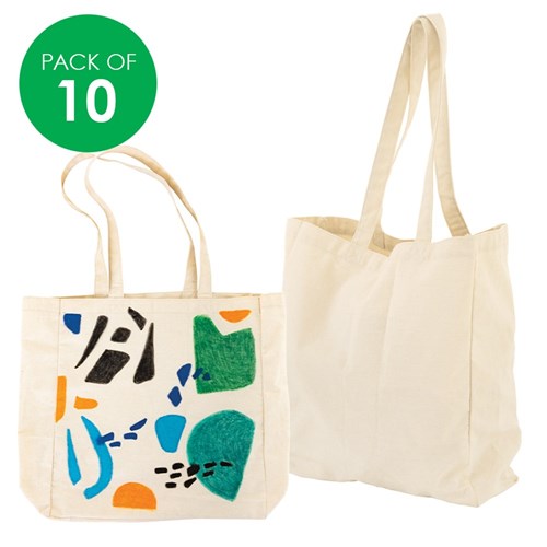 Calico Shopping Bags - Pack of 10