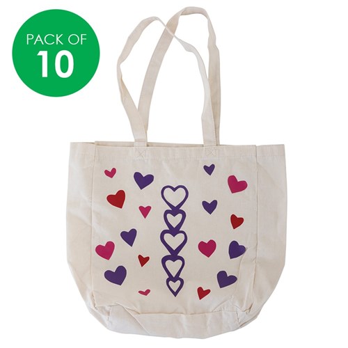 Calico Shopping Bags - Pack of 10