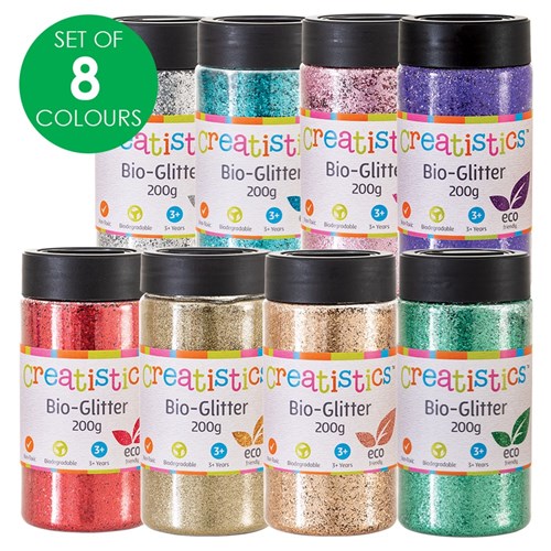 Bio-Glitter - 200g - Set of 8 Colours
