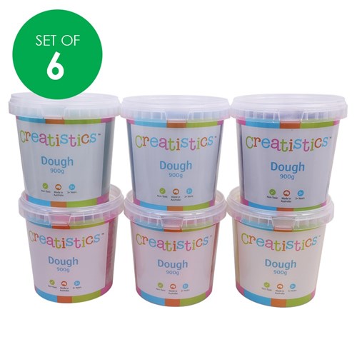 Creatistics Dough - 900g - Set of 6 Colours