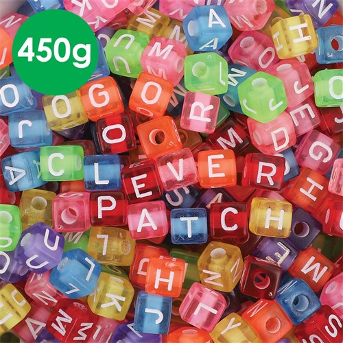 Large Alphabet Beads - Cube - 450g Tub