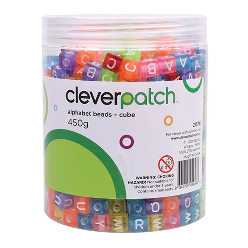 Large Alphabet Beads - Cube - 450g Tub