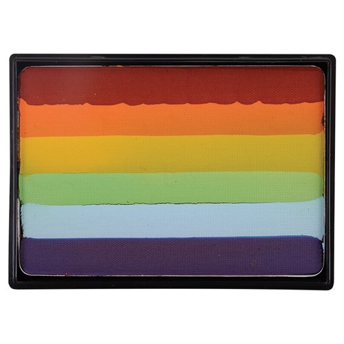 Paradise Prisma Face & Body Paint - Rainbow Stripe - 50g Cake
