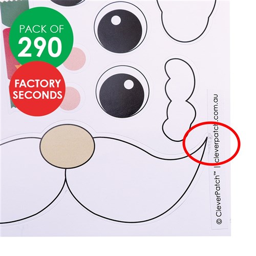 FACTORY SECONDS Christmas Character Stickers - Pack of 290