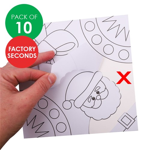 FACTORY SECONDS Christmas Collaboration Sticky Art Shapes - Pack of 10