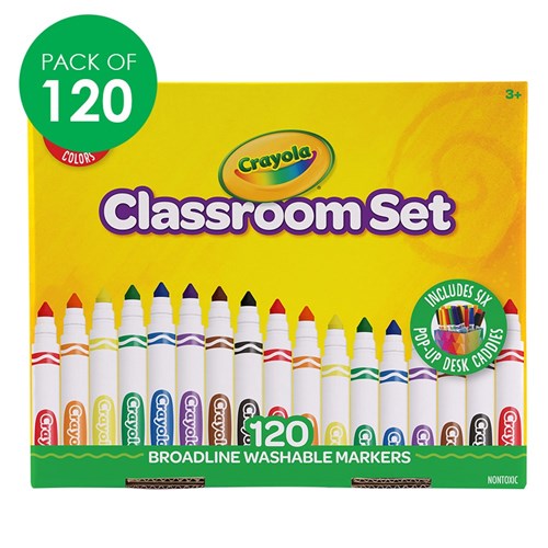 Crayola Washable Broad Line Markers Classroom Set - Pack of 120