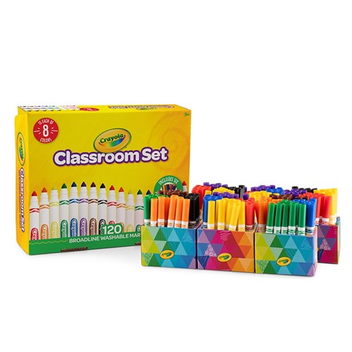 Crayola Washable Broad Line Markers Classroom Set - Pack of 120