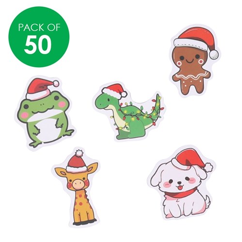 Die Cut Stickers - Christmas Characters - Pack of 50