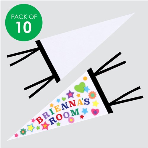 Felt Pennant Flags - Pack of 10