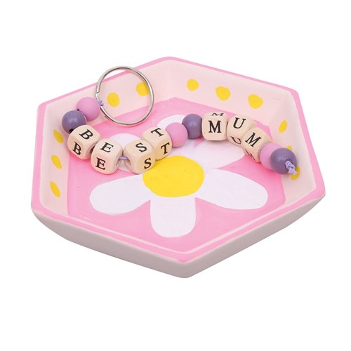 Ceramic Trinket Tray - Hexagon - Each