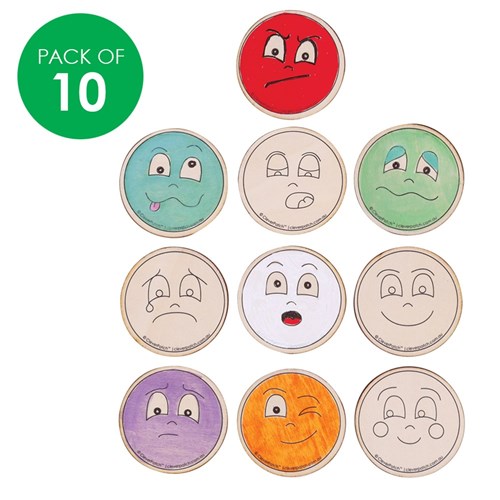 Wooden Emotions Magnets - Pack of 10