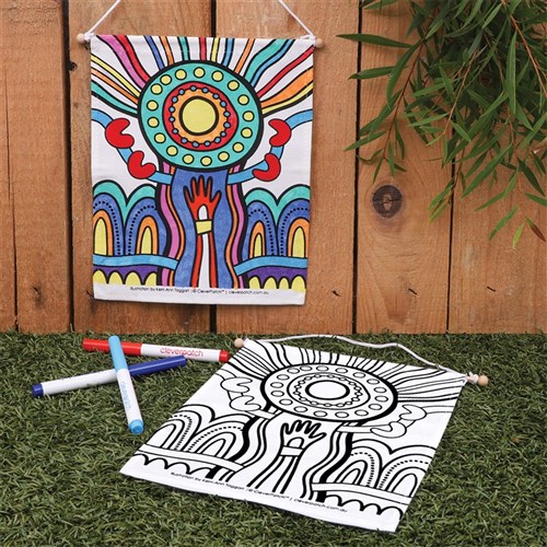 Indigenous Designed Printed Fabric Banner - Harmony - Each