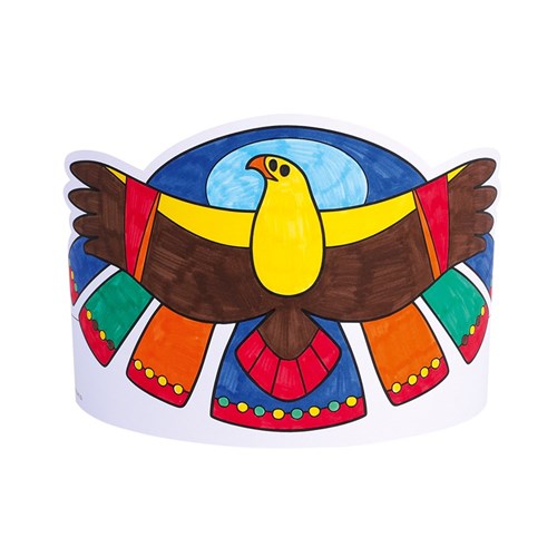 Indigenous Designed Cardboard Head Bands - Pack of 10